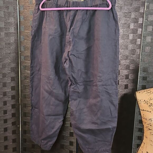 Poetry Navy Blue Linen Pants Size 18 - Picture 3 of 10